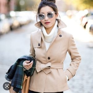 Banana Republic Melton Wool Short Trench Coat